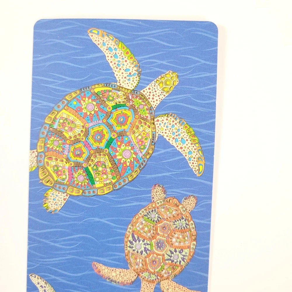 Vintage Y2K mosaic Sea turtles Bookmark Earth Day, WWF World Wildlife, WFRE45685